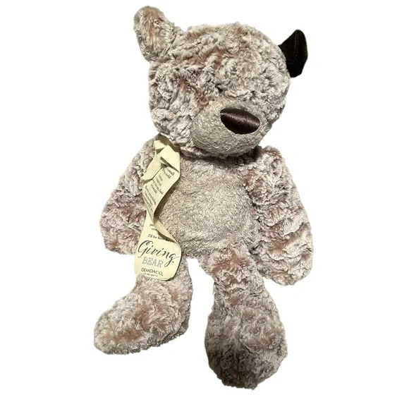❗️SOLD❗️Demdaco Gray and Brown Giving Bear - Picture 4 of 6